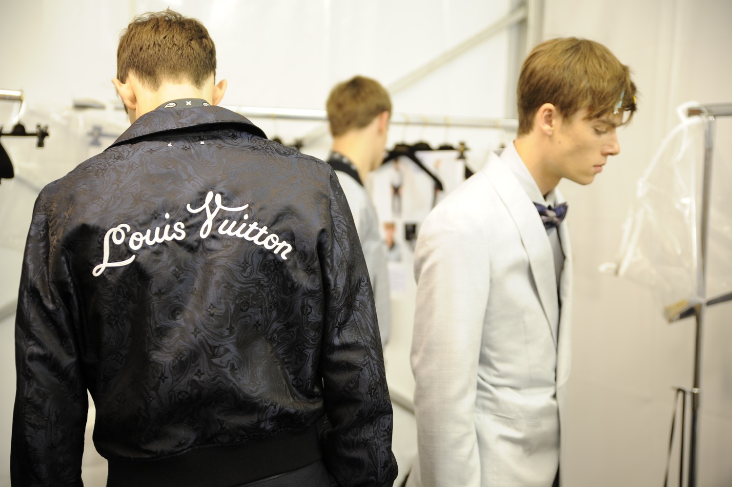 Backstage at Louis Vuitton Men Spring Summer 2014