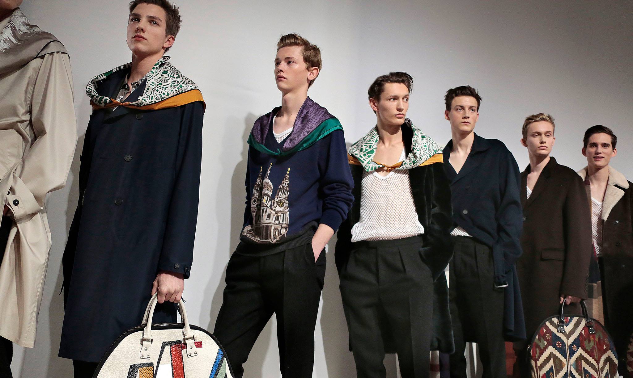 Backstage at the The Burberry Prorsum Menswear Fall Winter 2014 Show 1