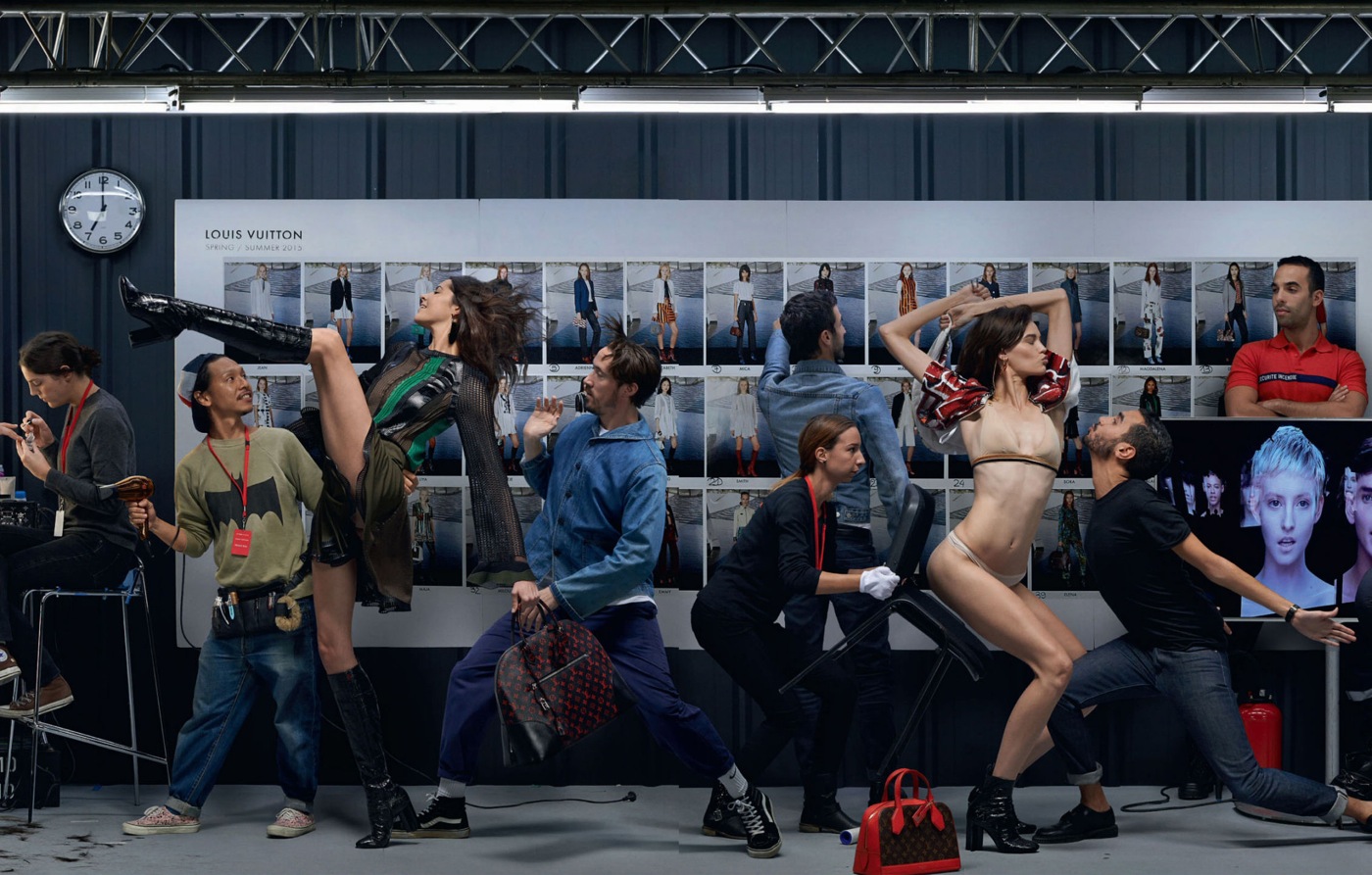 Jean Paul Goude Recreates Louis Vuitton Spring 2015 Backstage for ELLE 2