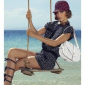 Louis Vuitton Cruise 2012 Ad Campaign Arizona Muse White Saumur bag